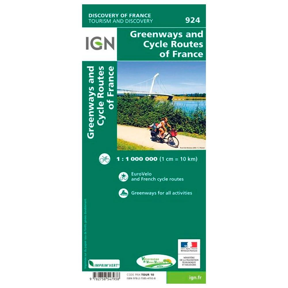 Carte IGN 924 Voies Vertes Et Veloroutes De France – Image 2