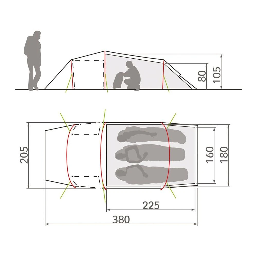 Tente Vaude Arco Xt 3P Mossy Green – Image 2