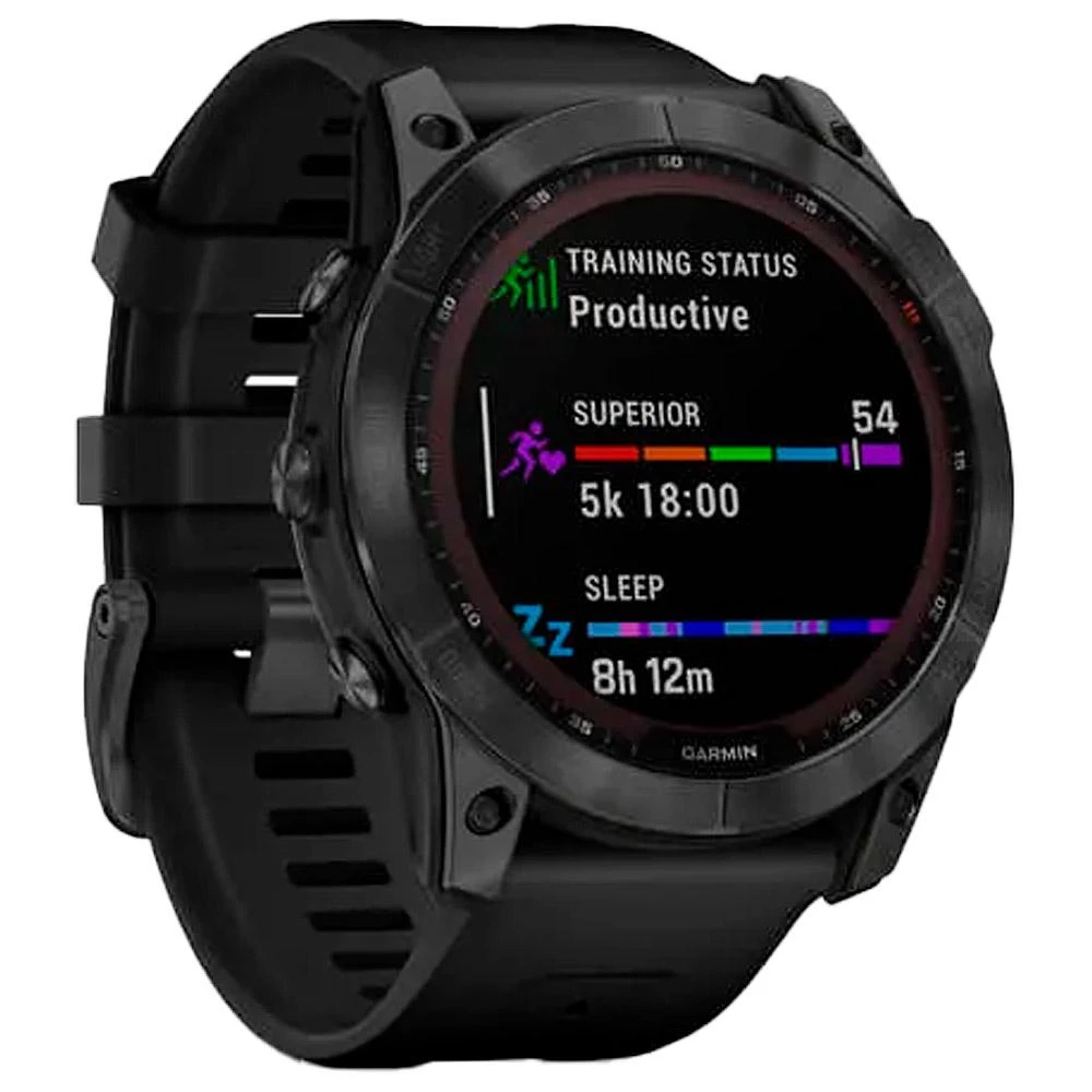 Montres GPS Garmin Fenix 7X Solar Edition Slate Gray Black Band – Image 11