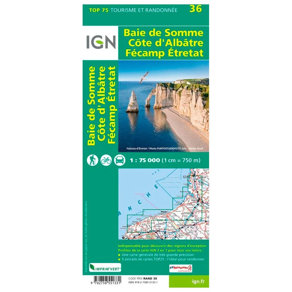 Carte IGN Baie De Somme Cote D'albatre Fecamp Etretat – Image 2