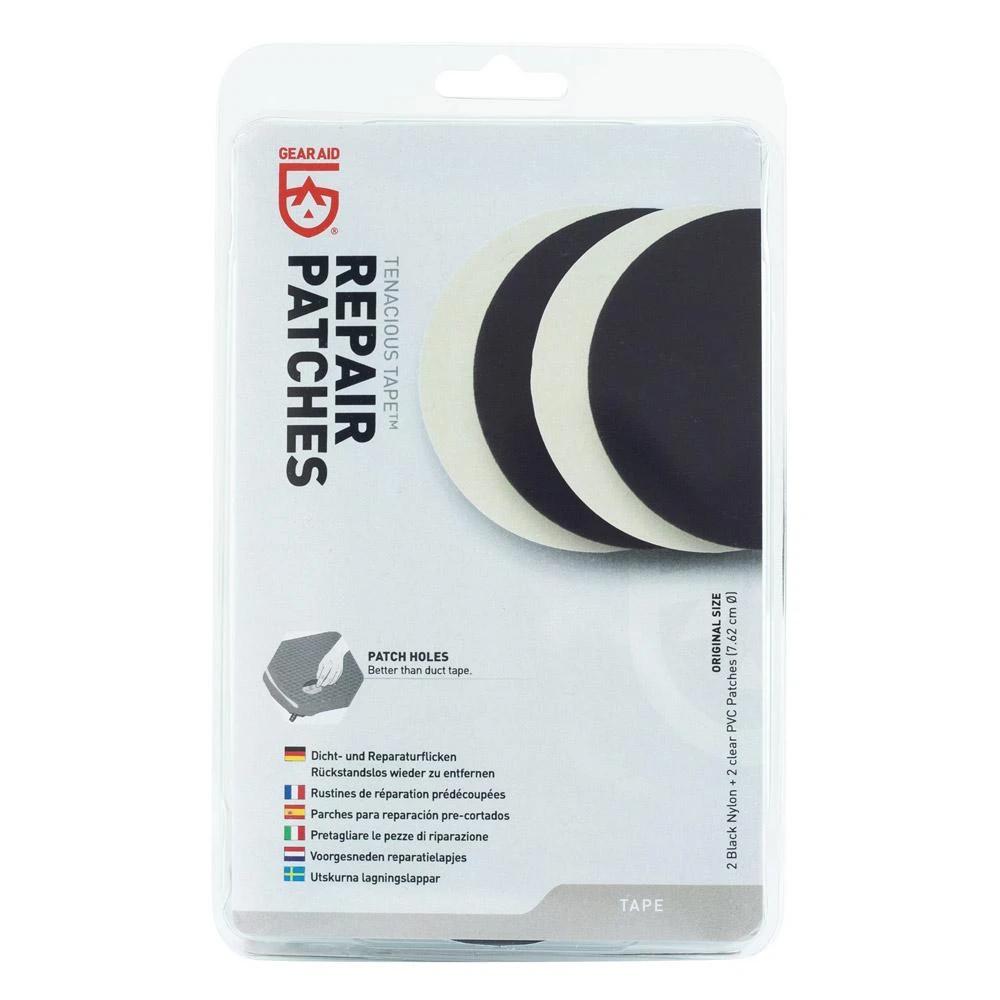 Produit Entretien Gear Aid Patch Nylon/PVC Noir & Blanc