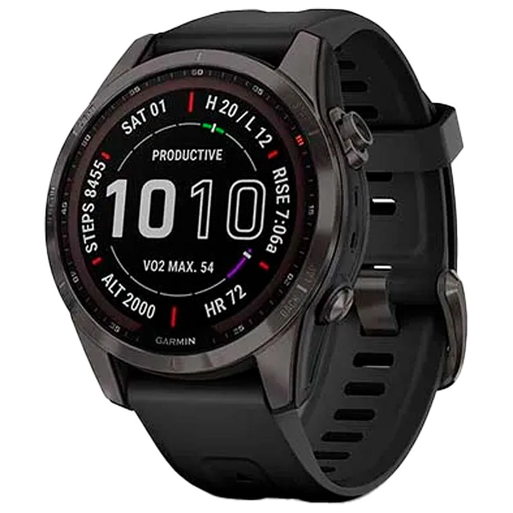 Montres GPS Garmin Fenix 7S Sapphire Solar Edition Carbon Gray Black