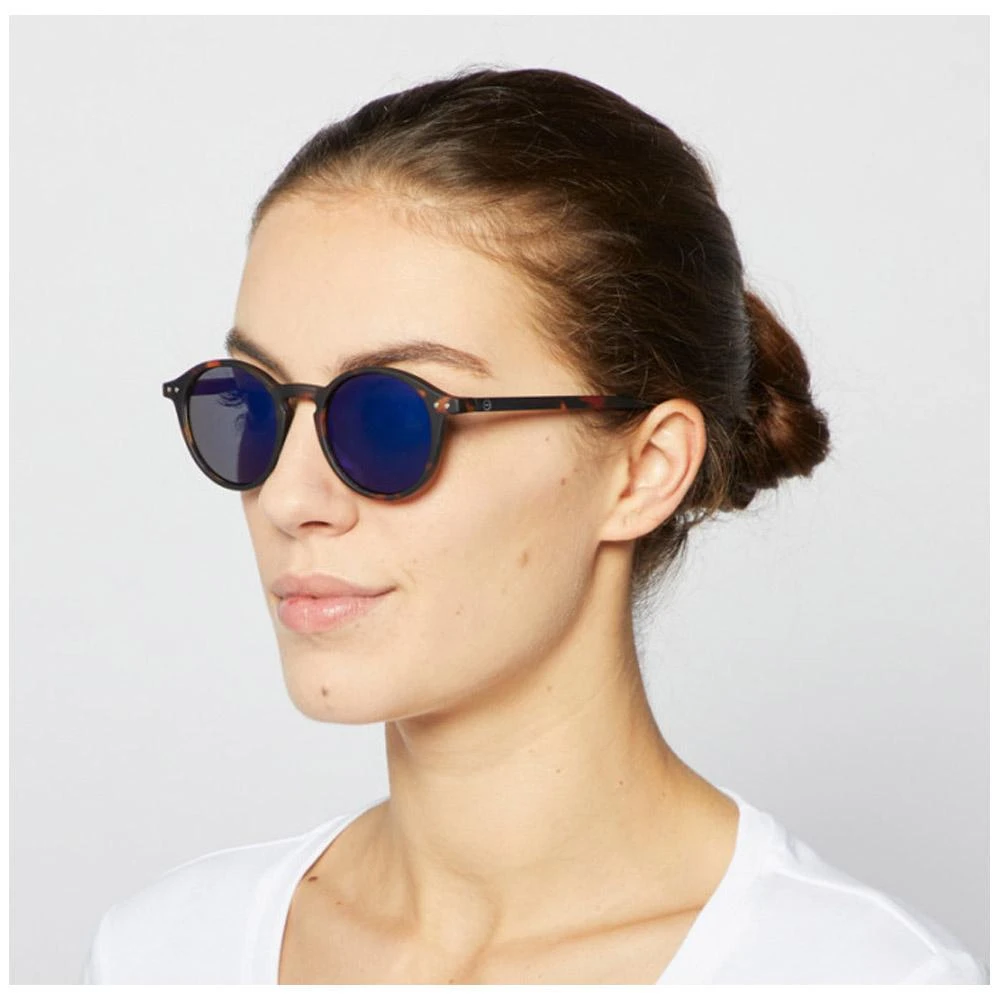 Lunettes De Soleil Izipizi D Sun Tortoise Soft Blue Mirror Lenses Cat 3 – Image 3
