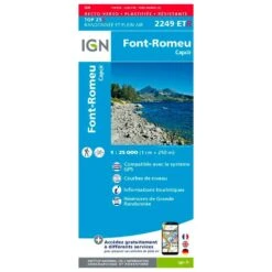 Carte IGN 2249ETR Font Romeu, Capcir - Résistante