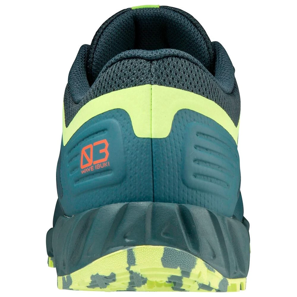 Chaussures De Trail Mizuno Wave Ibuki 3 Orion Blue Misty Blue Neo Lime – Image 3