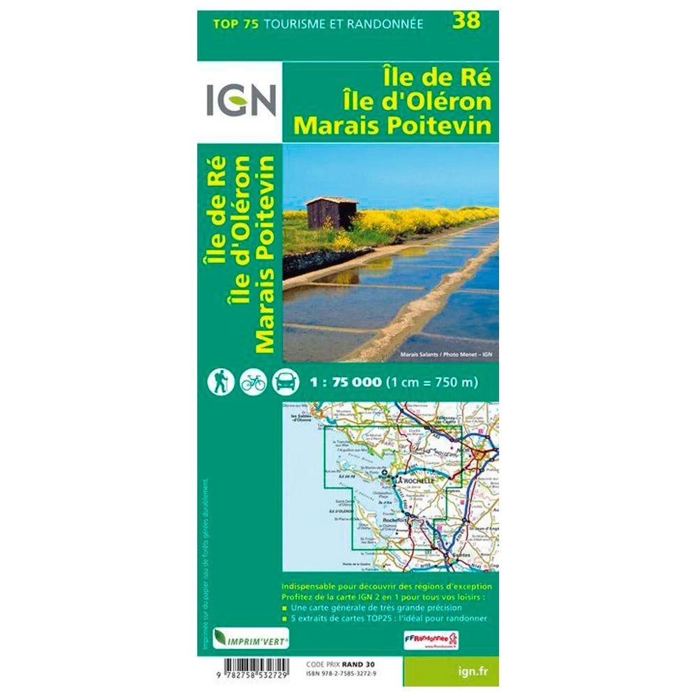 Carte IGN Ile De Re Ile D'Oleron Marais Poitevin – Image 2