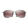 Lunettes De Soleil Maui Jim Hikina Gloss Black Rose Maui Pure Lt Bi-gradient Rose