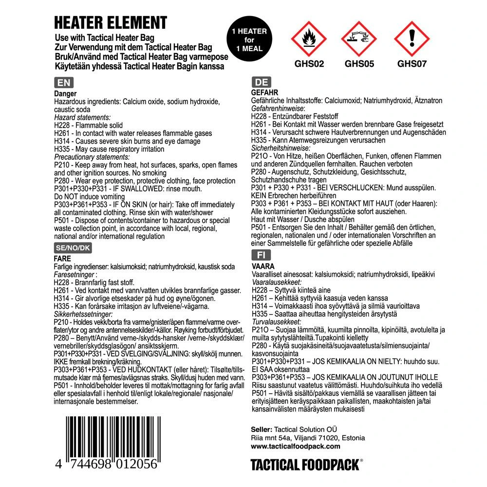 Divers Accessoires Tactical Foodpack Sachet Autochauffant Pour Repas Lyophilisé – Image 8