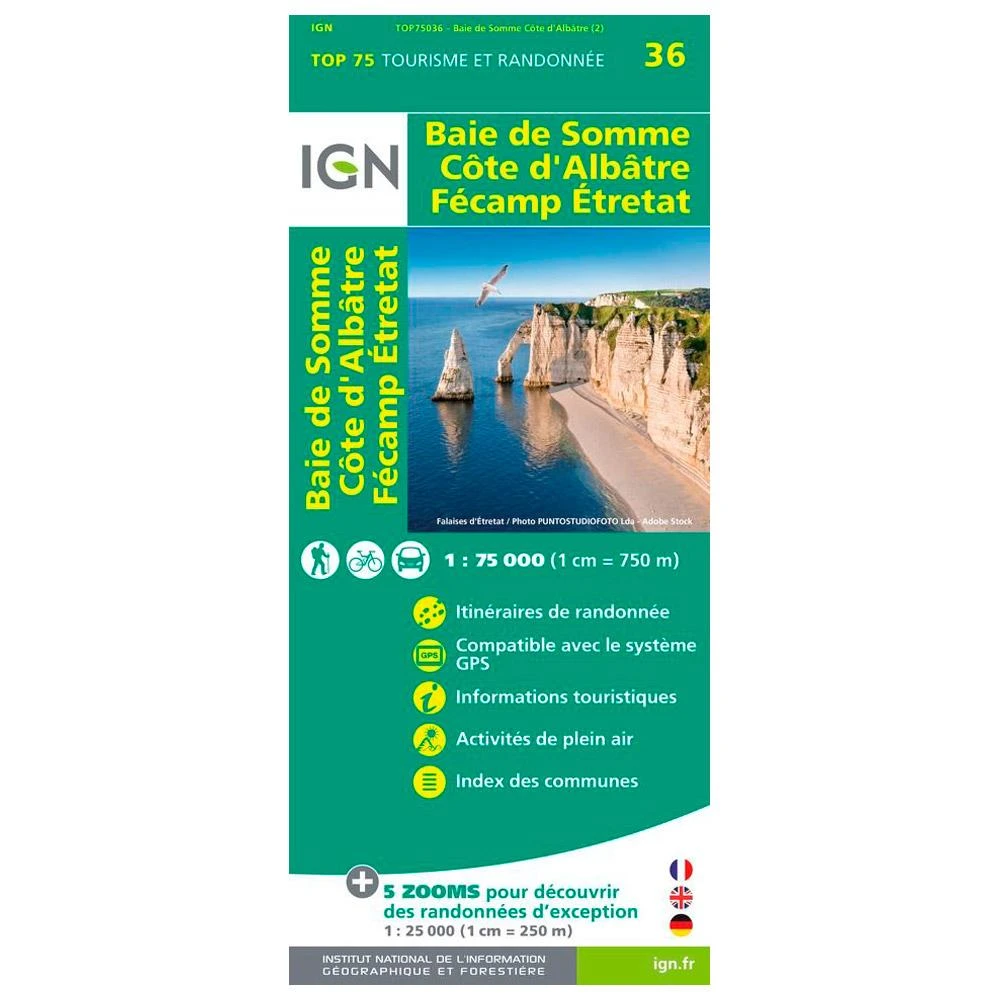Carte IGN Baie De Somme Cote D'albatre Fecamp Etretat