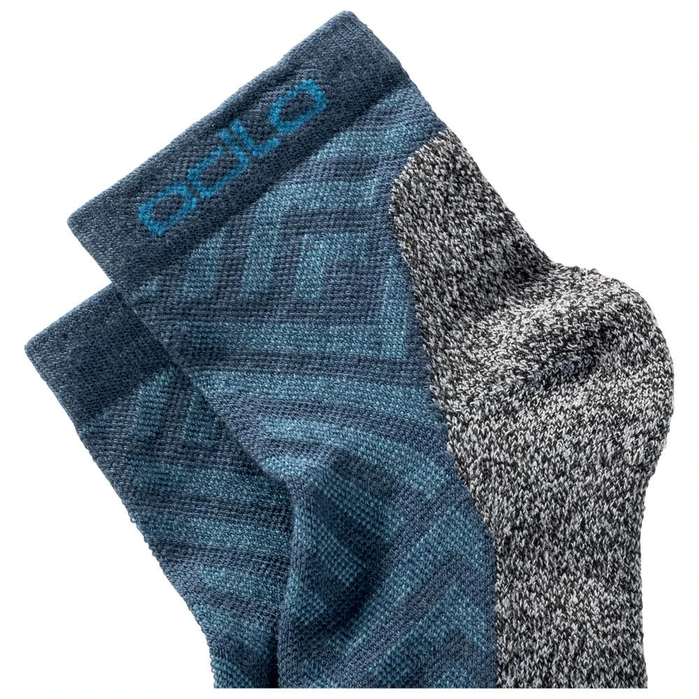 Chaussettes Nordique Odlo Active Warm Hike Quarter Deep Dive/Stunning Blue – Image 3