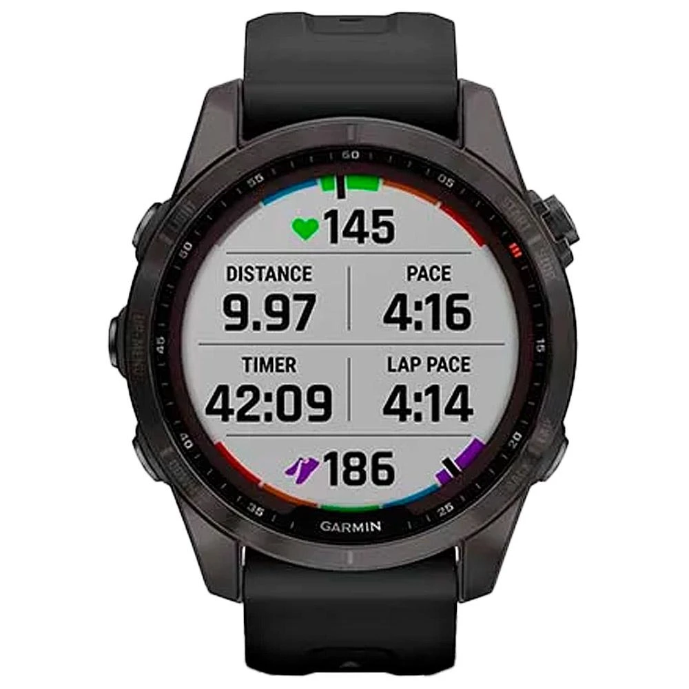 Montres GPS Garmin Fenix 7S Sapphire Solar Edition Carbon Gray Black – Image 3