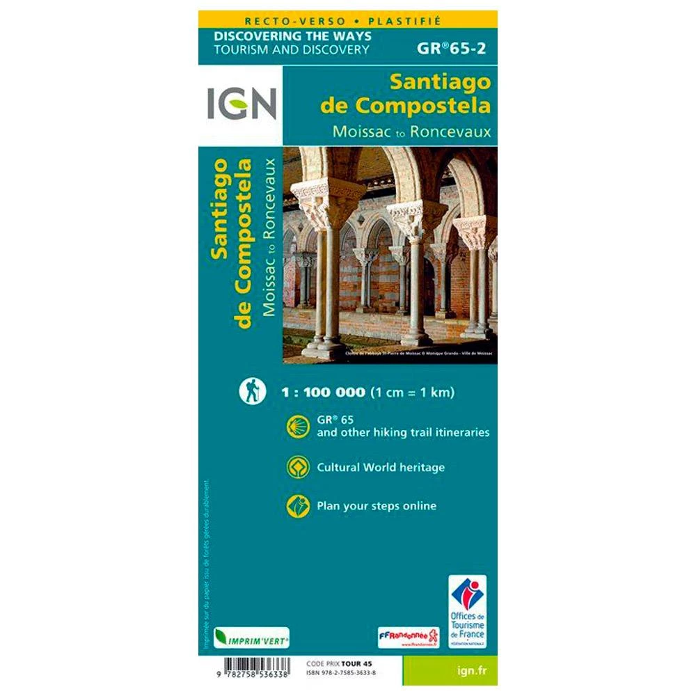 Carte IGN St Jacques De Compostelle De Moissac à Roncevaux – Image 2